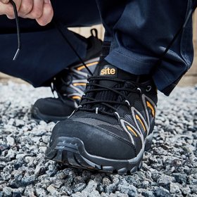 Site Mercury Size 9 Black Steel Toe Cap Safety Trainers