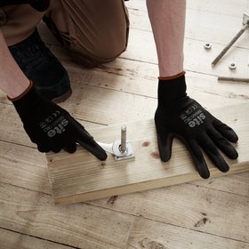 Site Polyester Black Gloves