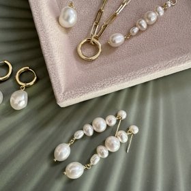 Modern Multi Pearl Drop Earrings