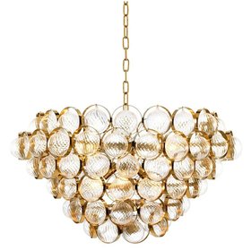 Opera Chandelier In Gold Finish With Glass