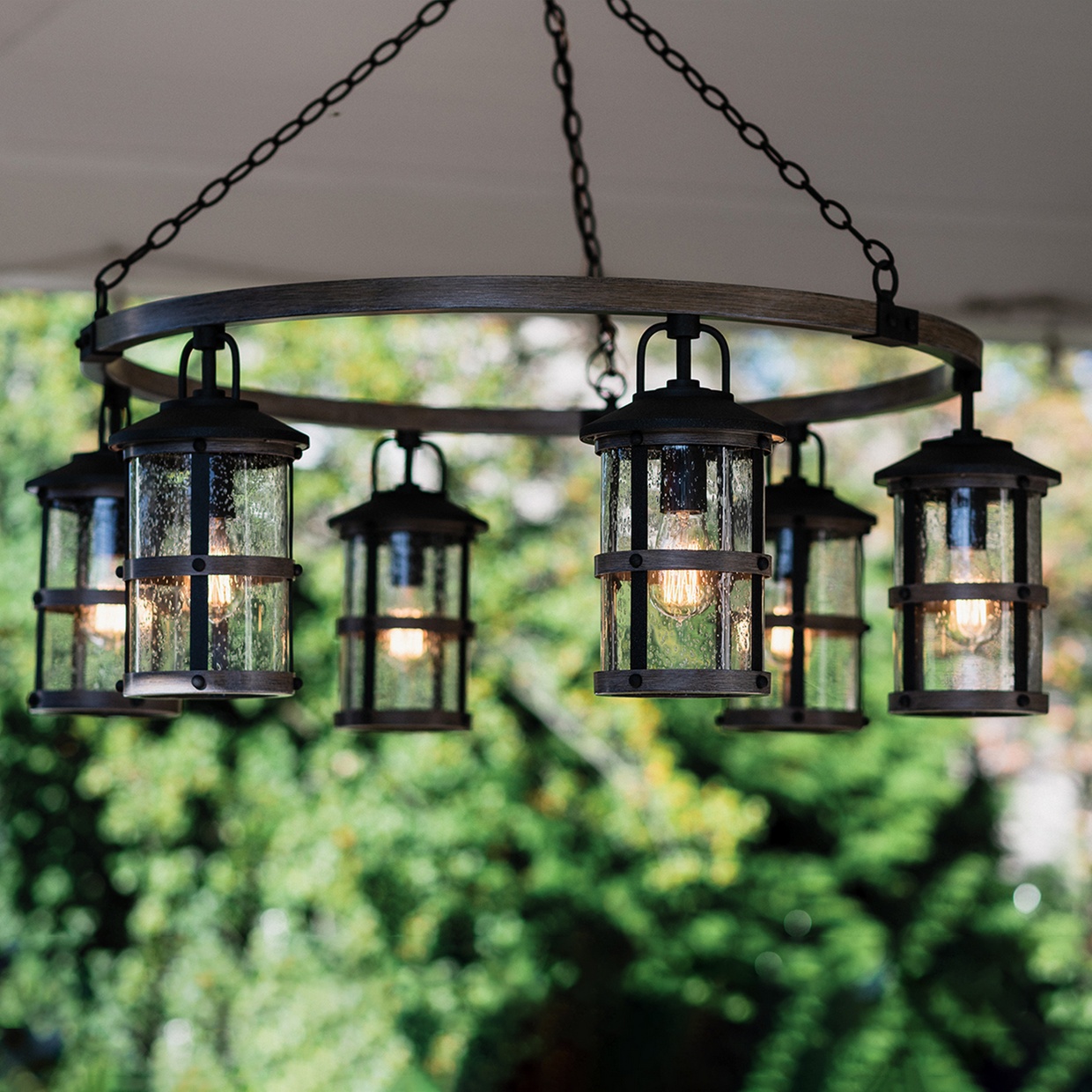 Regent Hockley 6 Light Outdoor Chandelier 01
