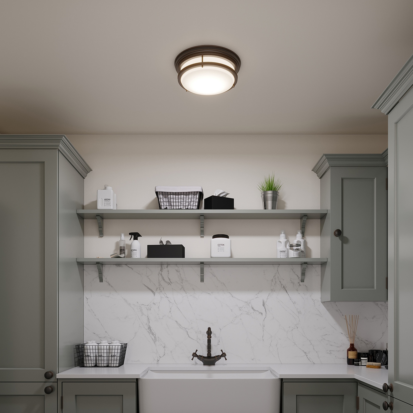 Hinkley Hadley 3 Light Flush Ceiling Light