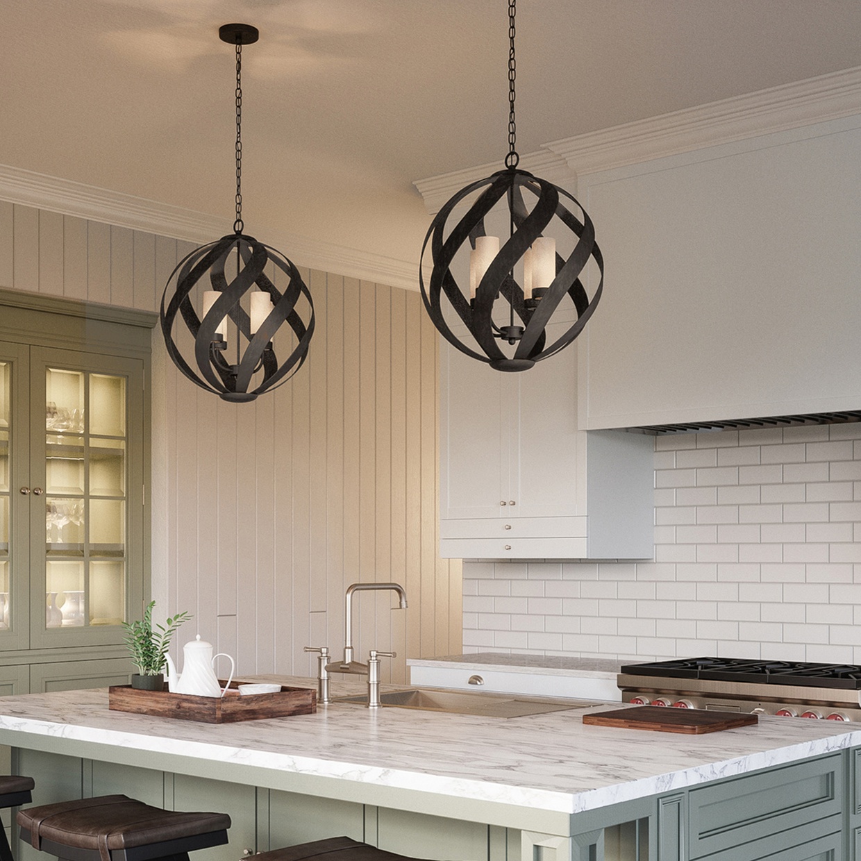 Regent Ferrum 4 Light Outdoor Pendant Light 02