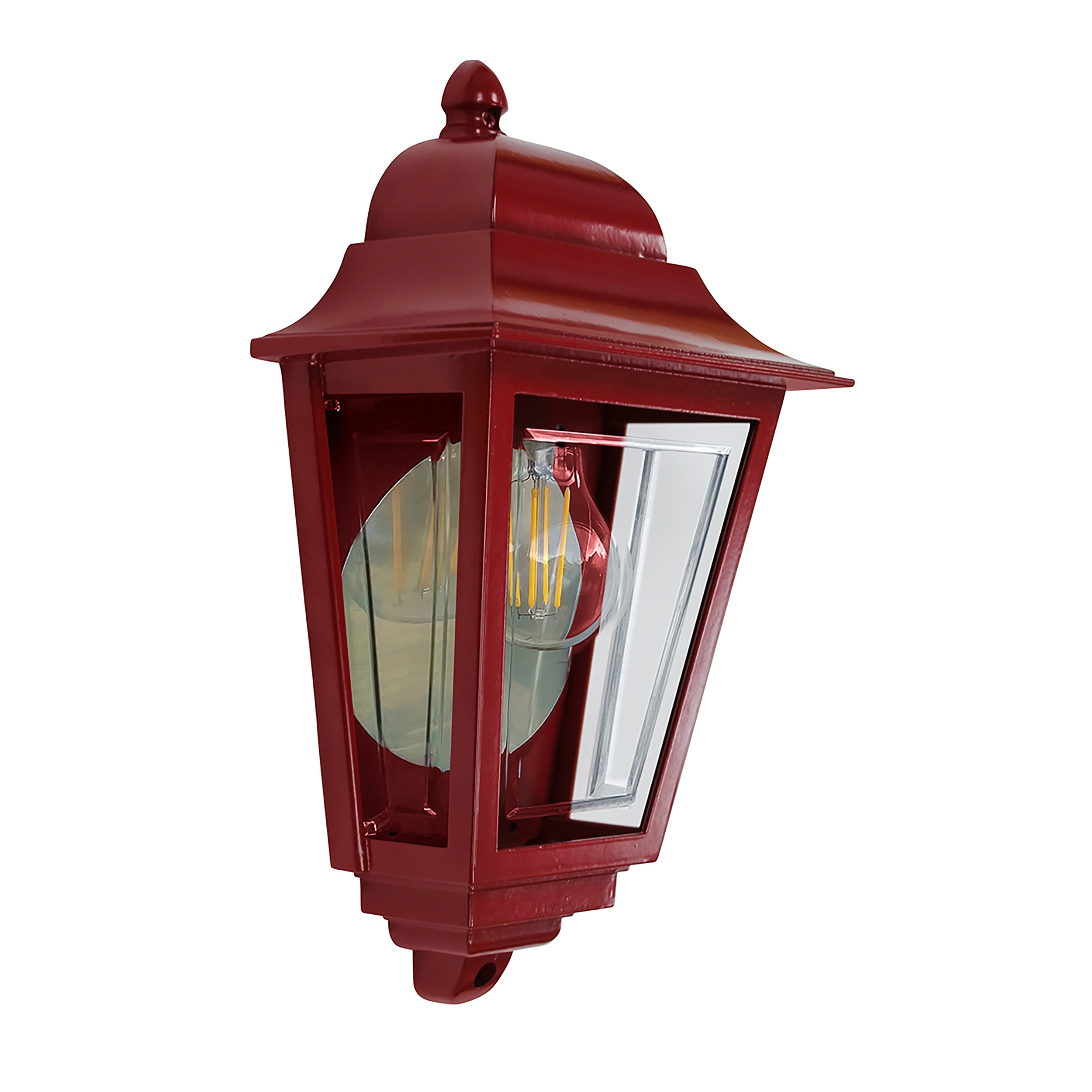 Deco Lane Outdoor Half Lantern Red