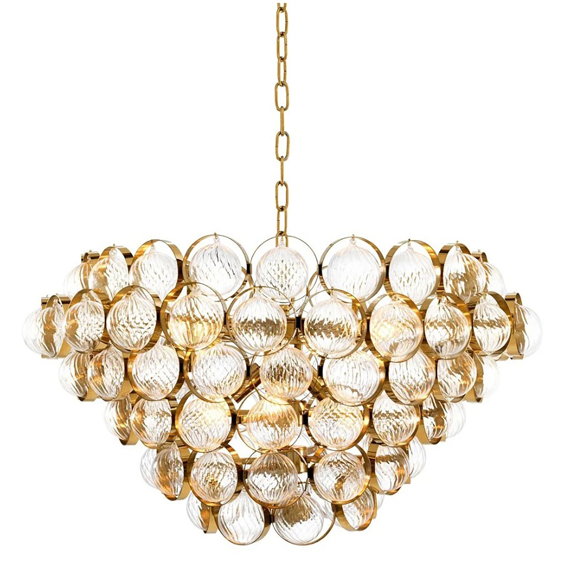 Opera Chandelier In Gold Finish With Glass