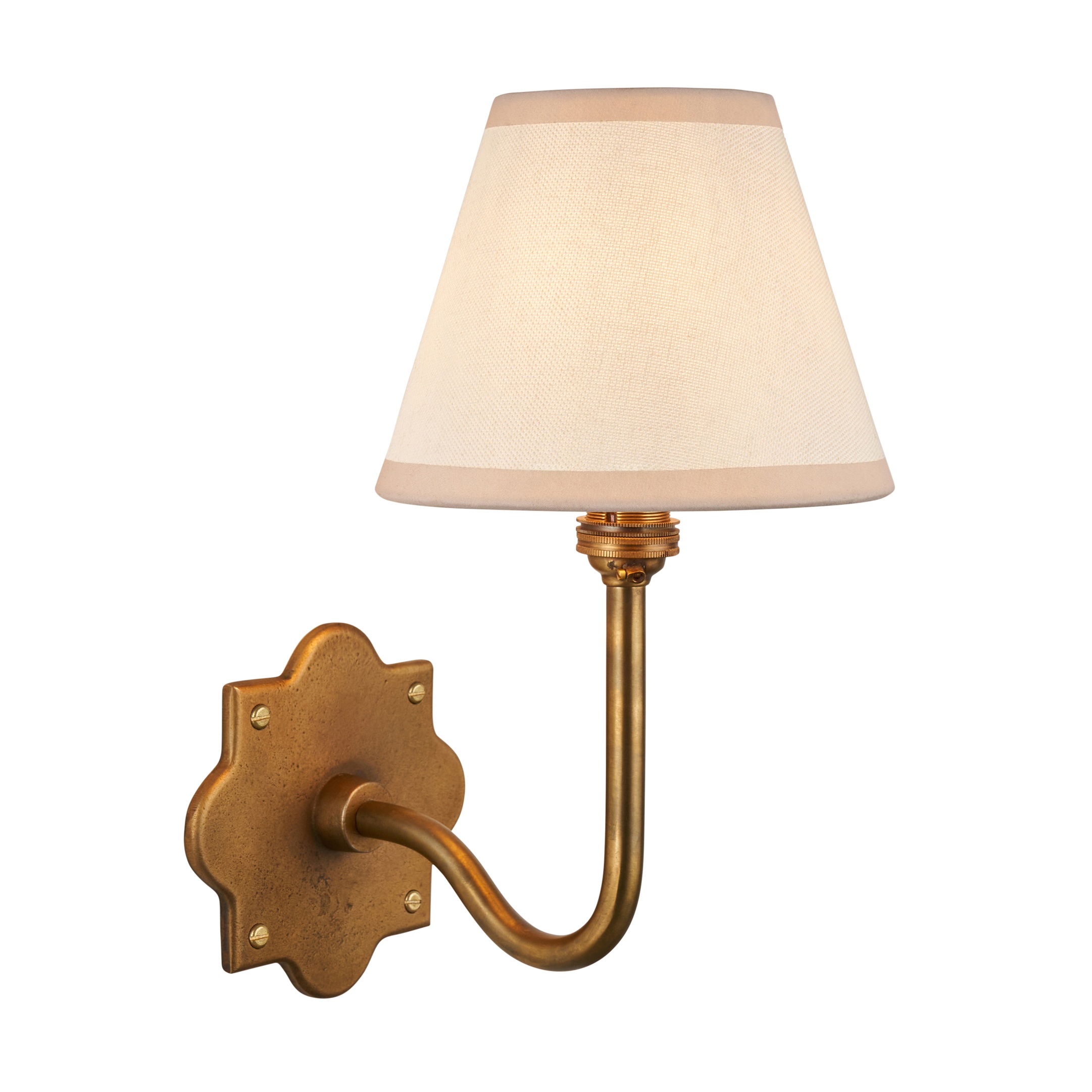 Endon Anvil Swan Wall Light in Antique Brass