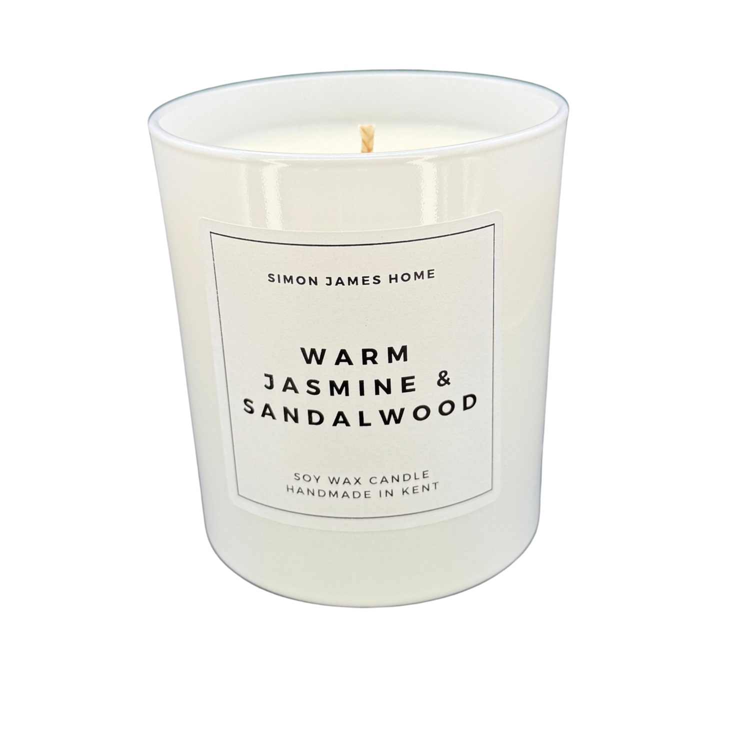 Warm Jasmine & Sandalwood Handmade Soy Wax Candle