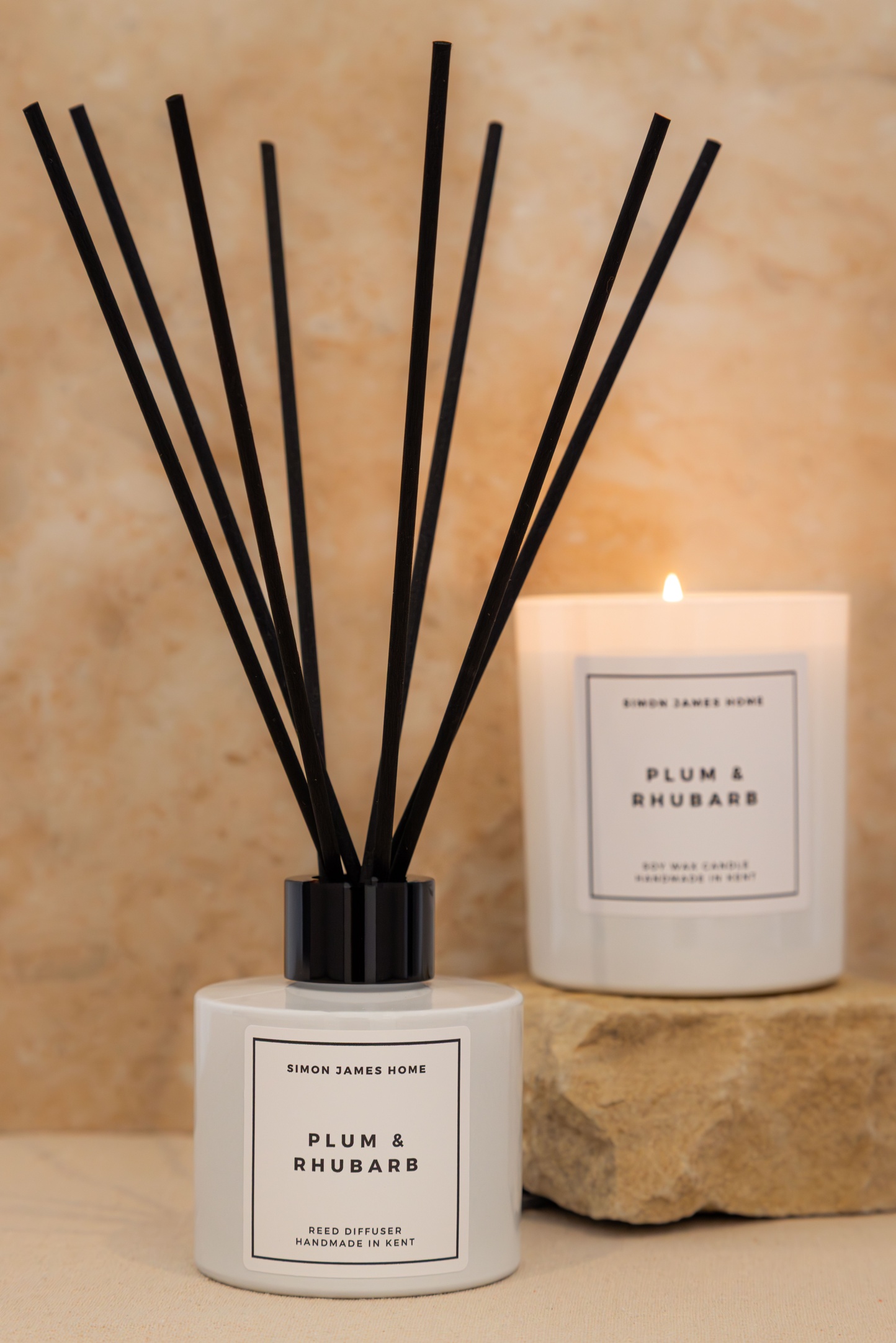 Plum & Rhubarb Candle & Reed Diffuser Bundle
