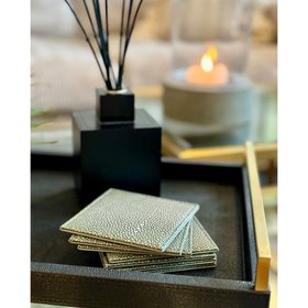 Faux Shagreen Coasters - Set of 6