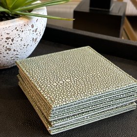 Faux Shagreen Coasters - Set of 6