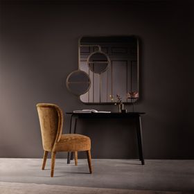 Modern Designer Curved Bronze Wall Mirror