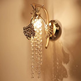 Leaf Wall Light With Crystal Drops