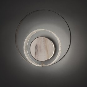 Contemporary Round Wall Light With Marble Detail