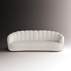 Large Modern Bouclé Sofa
