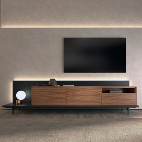 Walnut Veneer Media Sideboard