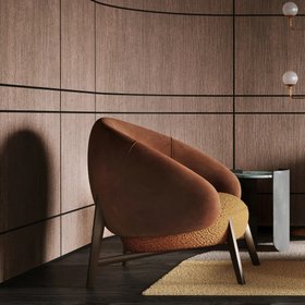 Mid Century Style Italian Leather Armchair