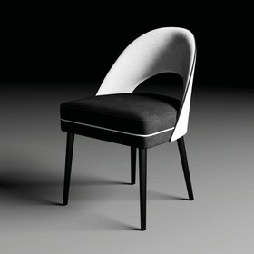 Contemporary Dual-Tone Dining Chair