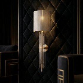 Gold Bamboo Style Wall Lamp