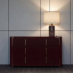 Burgundy Sofa with Retro Inspired Design