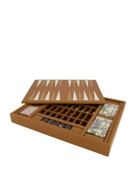 Hector Saxe Paris Gold Leather Multi-Game Box