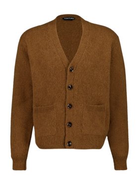 Tom Ford Toffee Brown Cardigan V-Neck Knit