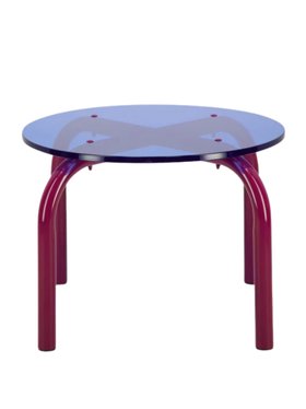 Laurent Badier Purple and Blue Acrylic Coffee Table