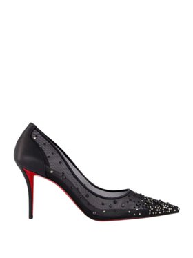 Christian Louboutin Black Miss Z 80 Degrastrass Perla Pumps