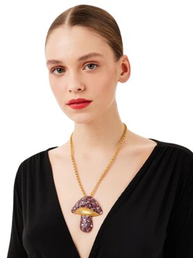 Begüm Khan Gold-Plated Mega Magic Necklace in Burgundy