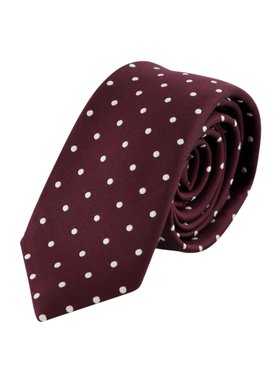 Tom Ford Dark Burgundy Satin Polka Dot Silk Tie