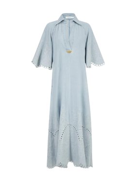Zimmermann Daylight Ice Storm Denim Midi Dress