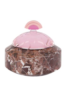 Reflections Copenhagen Cherry Bonbonniere in Rose Marble and Crystal