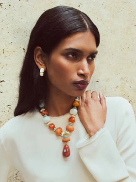 Lizzie Fortunato Andamento Necklace in Mandarina