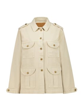 Blazé Milano Nariida Almond Sahariana Denim Jacket