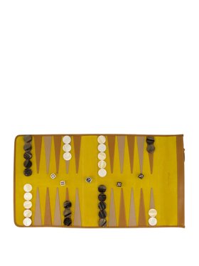 Hector Saxe Paris Victor Mustard Velvet Travel Backgammon