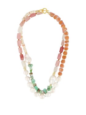 Lizzie Fortunato Cactus Rose Bloom Cabana Necklace