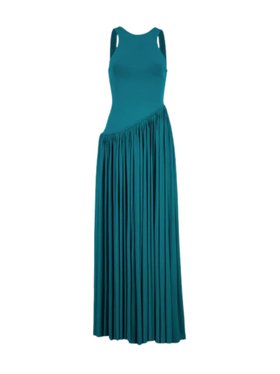 Zimmermann Teal Luna Asymmetric Maxi Dress