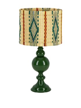 House of Capricorn Sado Green Wood Lamp Base