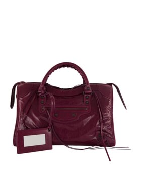 Balenciaga Plum Le City Medium Leather Bag