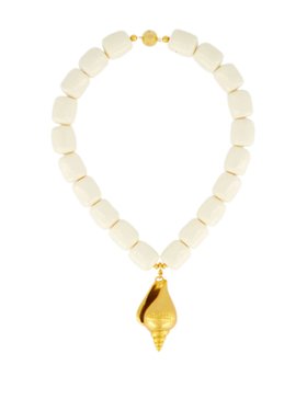 Julietta Ivory Ponza Shell Pendant Necklace