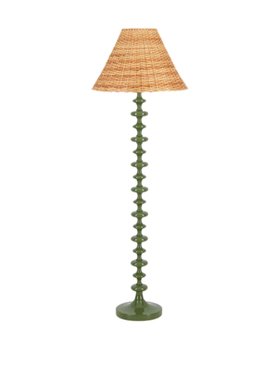 House of Capricorn Freixo Green Wood Floor Lamp Base