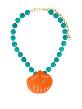 Lizzie Fortunato Turquoise Corfu Shell Necklace