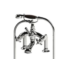 1920 Cross-head Deck Mounted Bath Shower Mixer - chrome
