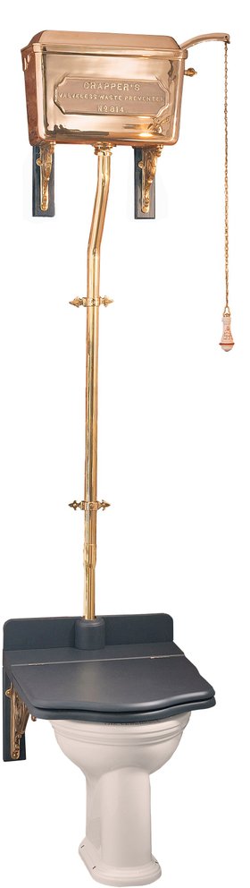 High-level WC Set with Cast Metal Cistern