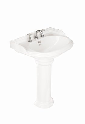 Marlborough Round Basin Three Tap-hole (pictured with Marlborough Pedestal)