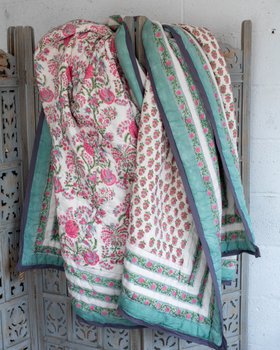 Print Block Padded Quilt - Manningford