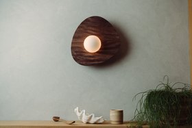 Towan Wall Light in Solid Walnut