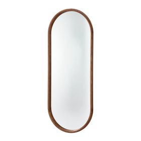 Quebec Full Length Oval Mirror - Walnut