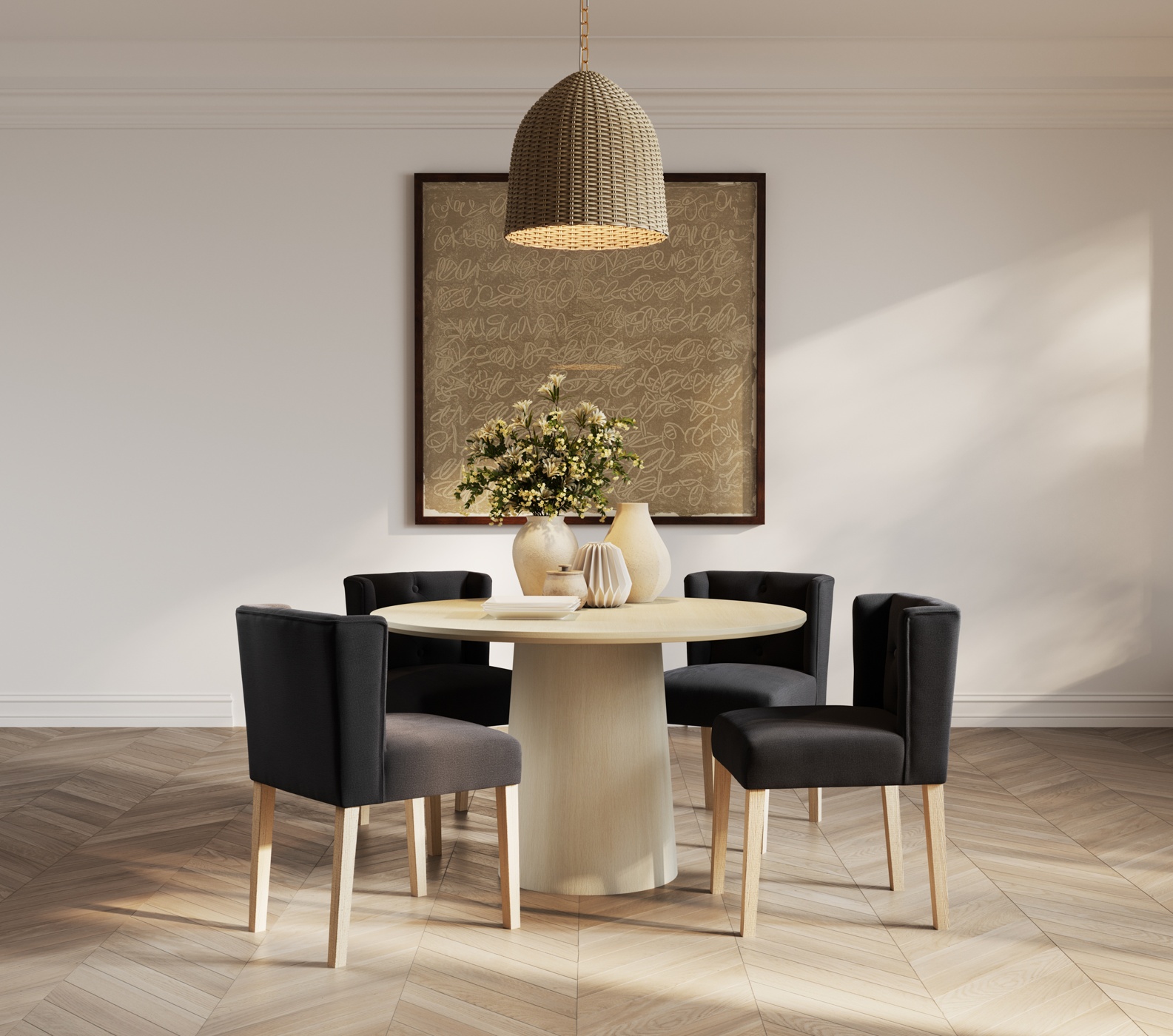 Ari Winged Dining Chair - Anthracite