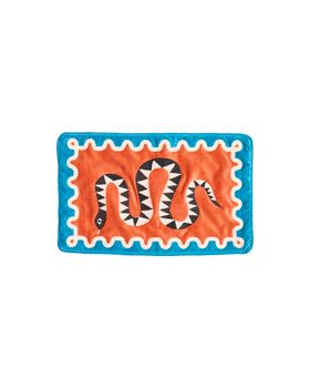 Snake Orange Embroidered Cushion Cover 30x50cm