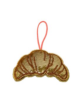 Croissant Sequinned Christmas Tree Decoration